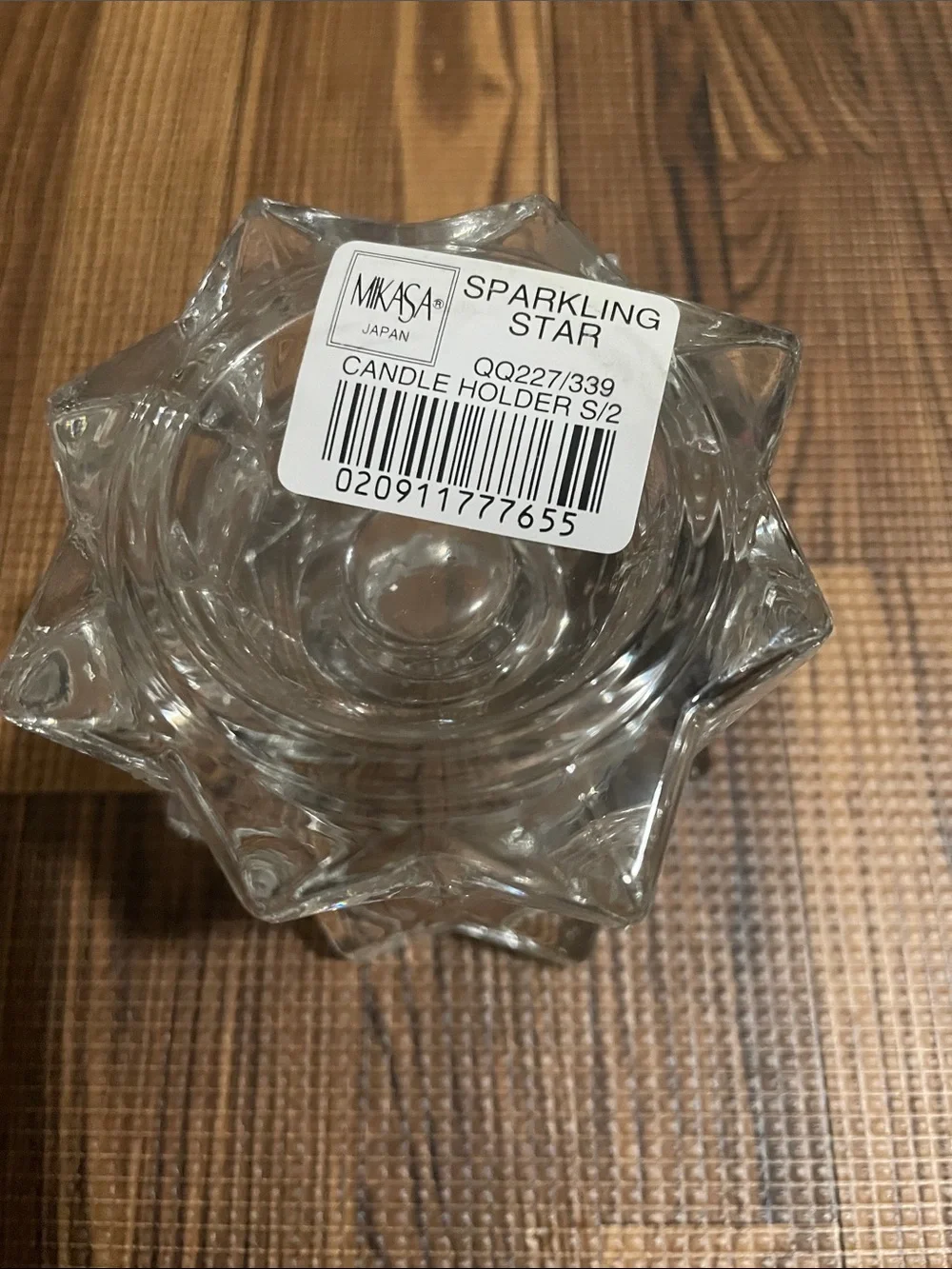 Mikasa Clear Crystal Faceted Votive Candle Holders - Pair